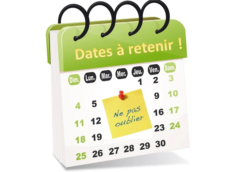Les dates importantes